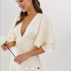 ASOS satin paneled wedding dress spring